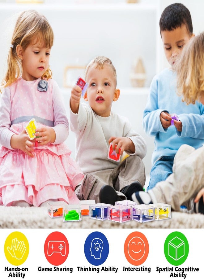GOLDGE 24 Pcs Balance IQ Maze Game Toy Set - Mini 3D Brain Maze Puzzle Cubes in a Box. Fun Party Favor Games and Ideal Prizes for Kids and Adults (24 Pcs) - Image 5